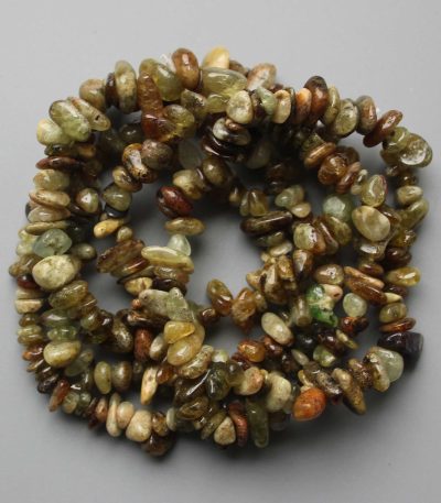 Green Garnet Chips Bracelet 4/8mm A/B