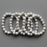 Howlite White Round Bracelet 18cm 10mm A
