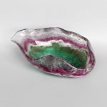 Rainbow Fluorite Free Form Bowl 2# 5x8x14cm AA