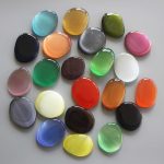 Cat's Eye Mix Color Man Made Smooth Stone 1.6 inch (0.8-1 x 3.5-4.5cm) A