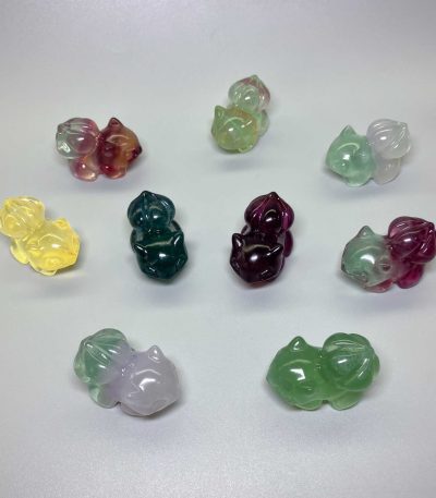 Fluorite Rainbow Candy Cartoon Monster Style A 38mm A+/AA