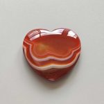 Carnelian With Stripe Heart 1.6 inch (1.3 x 4 x 4cm) A/A+