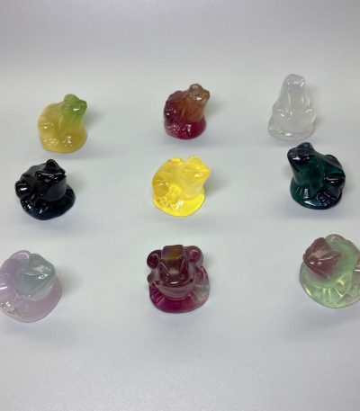 Fluorite Rainbow Candy Frog 38mm A+/AA