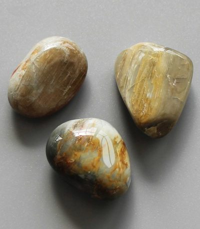 Cat's Eye Natural Grey Color Tumble Stone 1 inch (2-3cm) B