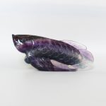 Blue Purple Rainbow Fluorite Fish 150mm AA