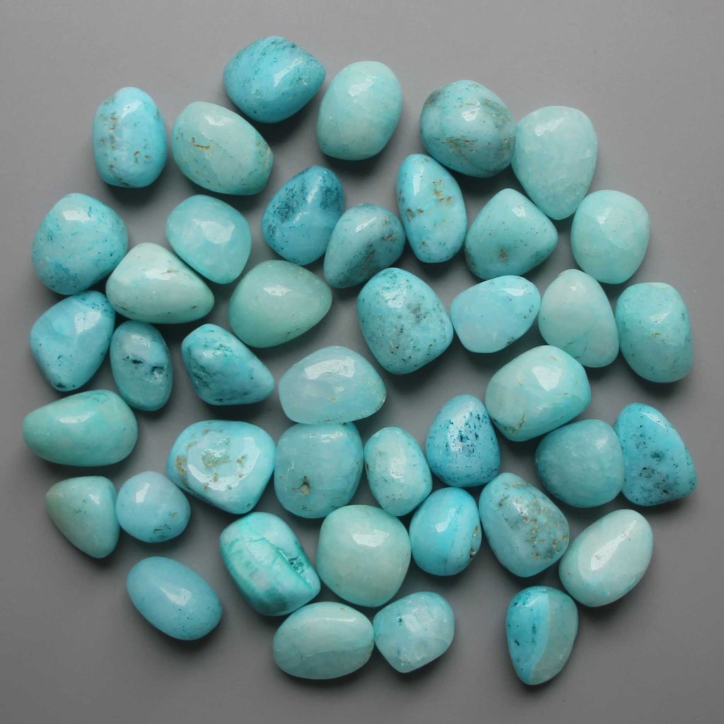 Aragonite Blue China Dyed Tumble Stone 1 inch (2-3cm) A/B
