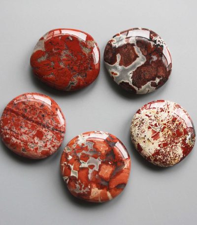 Poppy Jasper Smooth Stone 1.6 inch (0.8-1 x 3.5-4.5cm) A