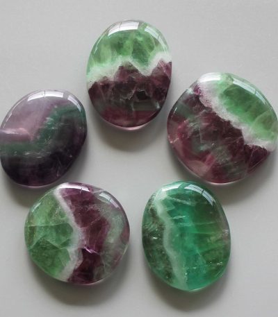 Fluorite With Green Line Smooth Stone 1.6 inch (0.8-1 x 3.5-4.5cm) A+/AA