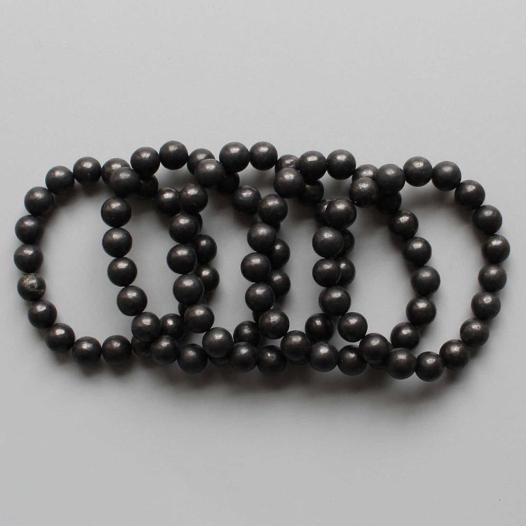 Shungite Round Bracelet 18cm 10mm A