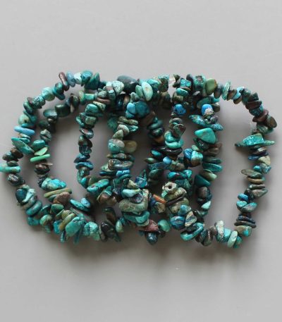 Chrysocolla Hand Peru Chips Bracelet 4/8mm A/A-