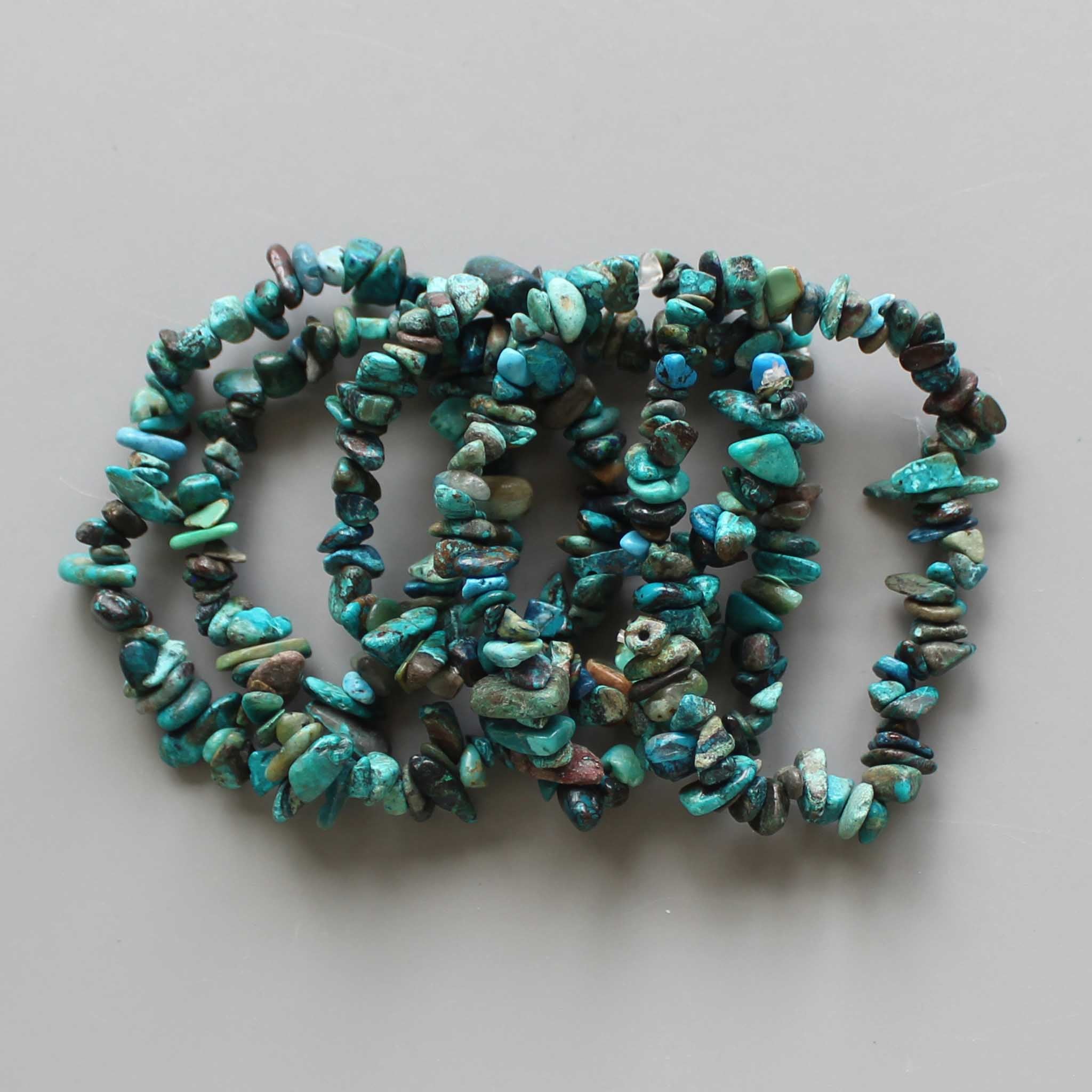 6d0b10a03e223796ebefb09f470a5ddc-1 Chrysocolla Hand Peru Chips Bracelet 4/8mm A/A-