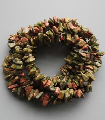 Unakite Chips Bracelet 4/8mm A