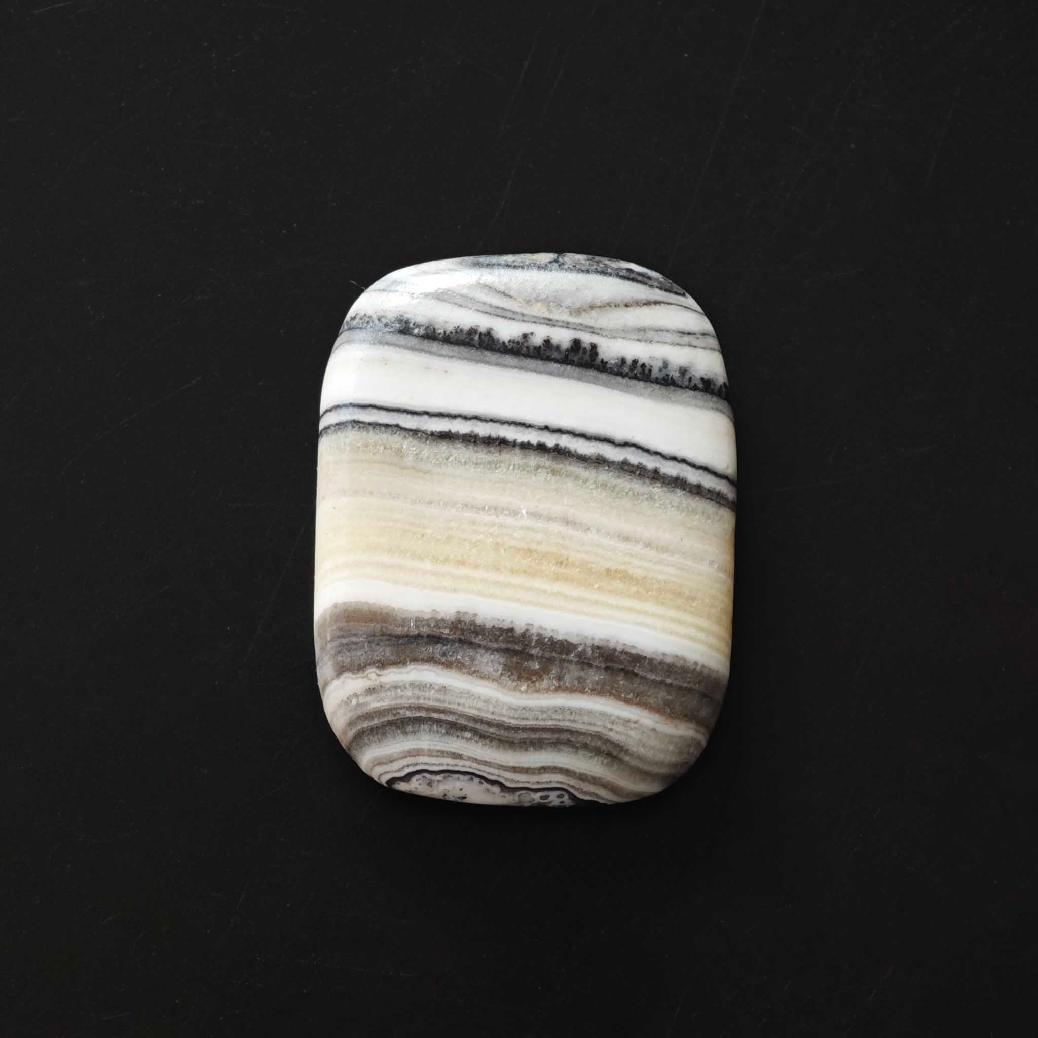 70678855897210a09b5c73e4a491256f-1 Banded Zebra Jasper Rectangle Stone 1.6 inch (0.8x3x4cm) A/A+