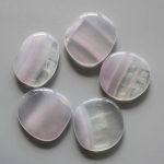 Pink Fluorite Smooth Stone 1.6 inch (0.8-1 x 3.5-4.5cm) A/A+