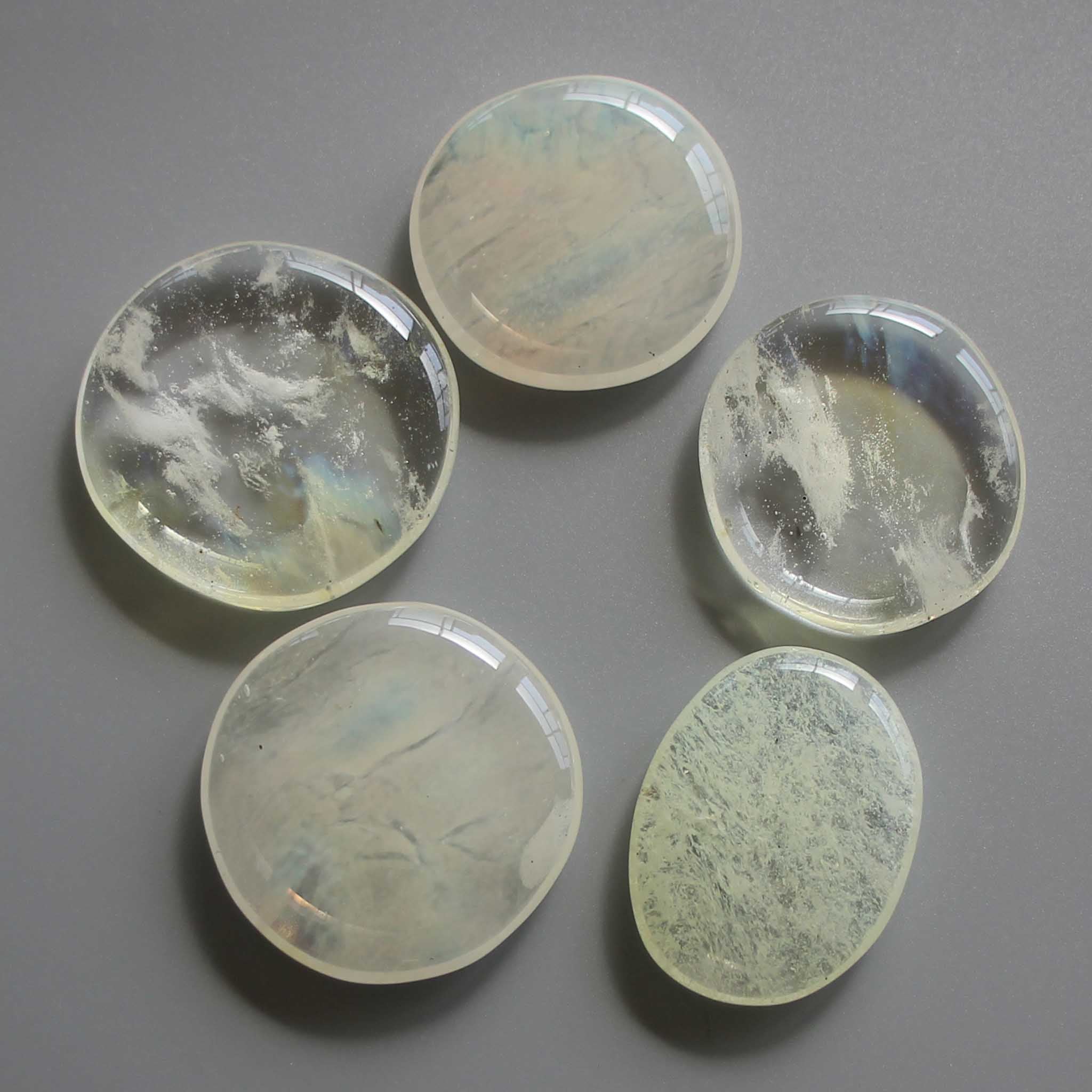 719a7e4973bc7e4c630209f176b3c02b-1 Yellow Obsidian Man Made Smooth Stone 1.6 inch (0.8-1 x 3.5-4.5cm) A