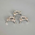 (Stone TBC) Metal Ball Stand Silver 15mm (Grade TBC)