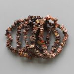 Leopard Skin Jasper Chips Bracelet 4/8mm A