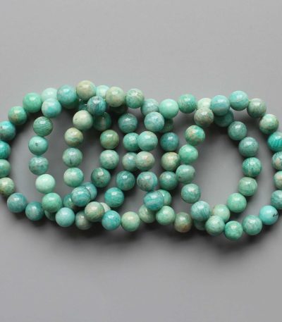 Green Amazonite Round Bracelet 18cm 10mm A/B
