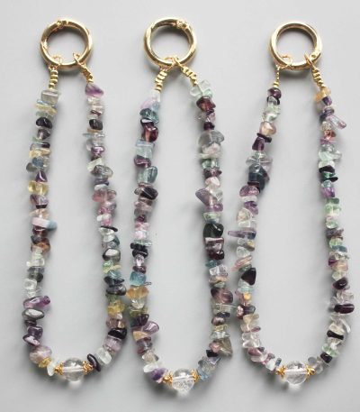 Rainbow Fluorite Chips Phone Cord 5/10mm A