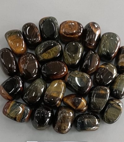 Gold & Blue Tiger Eye Tumble Stone 1 inch (2-3cm) A