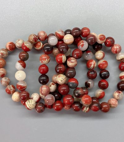 Poppy Jasper Round Bracelet 18cm 10mm A/B