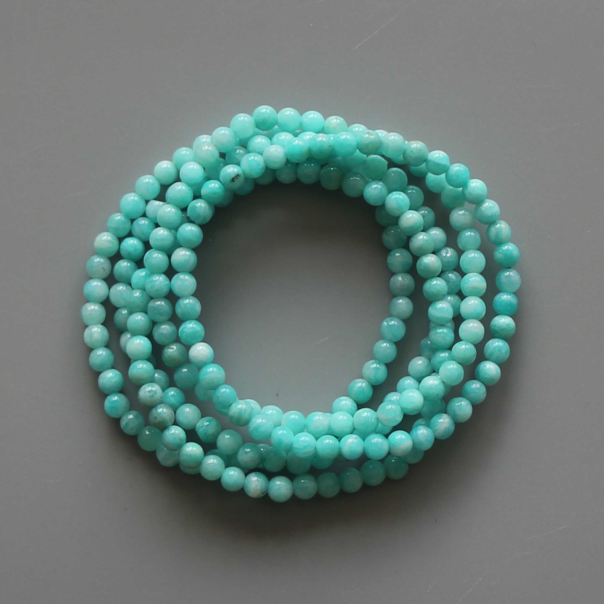 78021addeb71a7b0bc2dffa20c77ee8f-1 Green Amazonite Round Bracelet 18cm 4mm A+/AA