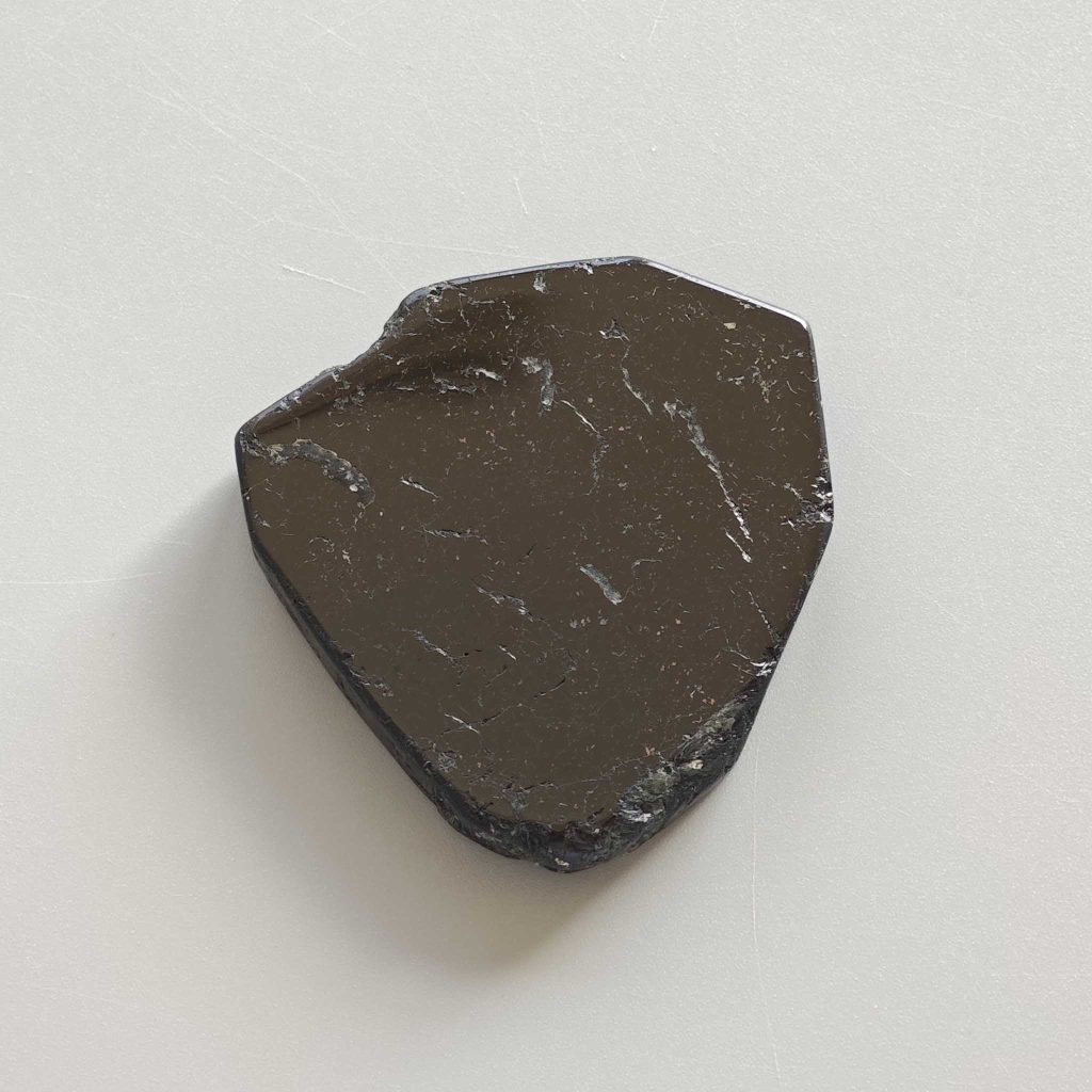 Black Tourmaline Natural Edge Slab 1.2-2 inch (0.5-1 x 3-5cm) A