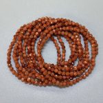 Gold Sandstone Faceted Round Bracelet 4mm A