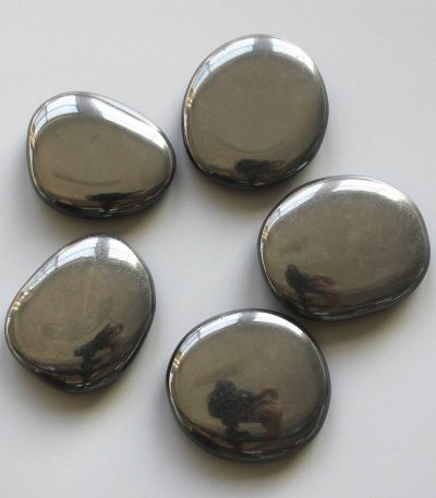 Hematite Smooth Stone 1.6 inch (0.8-1 x 3.5-4.5cm) A