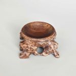(Stone TBC) Ball Stand With Carving Base 3.5x6.5cm (Grade TBC)