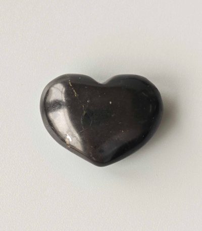 Shungite Chubby Heart 1.2 inch (1.2 x 2.6 x 3cm) A