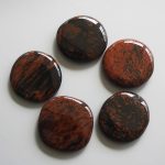 Mahogany Obsidian Smooth Stone 1.6 inch (0.8-1 x 3.5-4.5cm) A