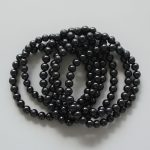 Black Tourmaline Round Bracelet 18cm 6mm A
