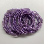Amethyst Faceted Round Bracelet 4mm A