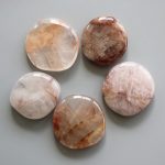 Strawberry Natural Quartz Brazil Smooth Stone 1.6 inch (0.8-1 x 3.5-4.5cm) A/B
