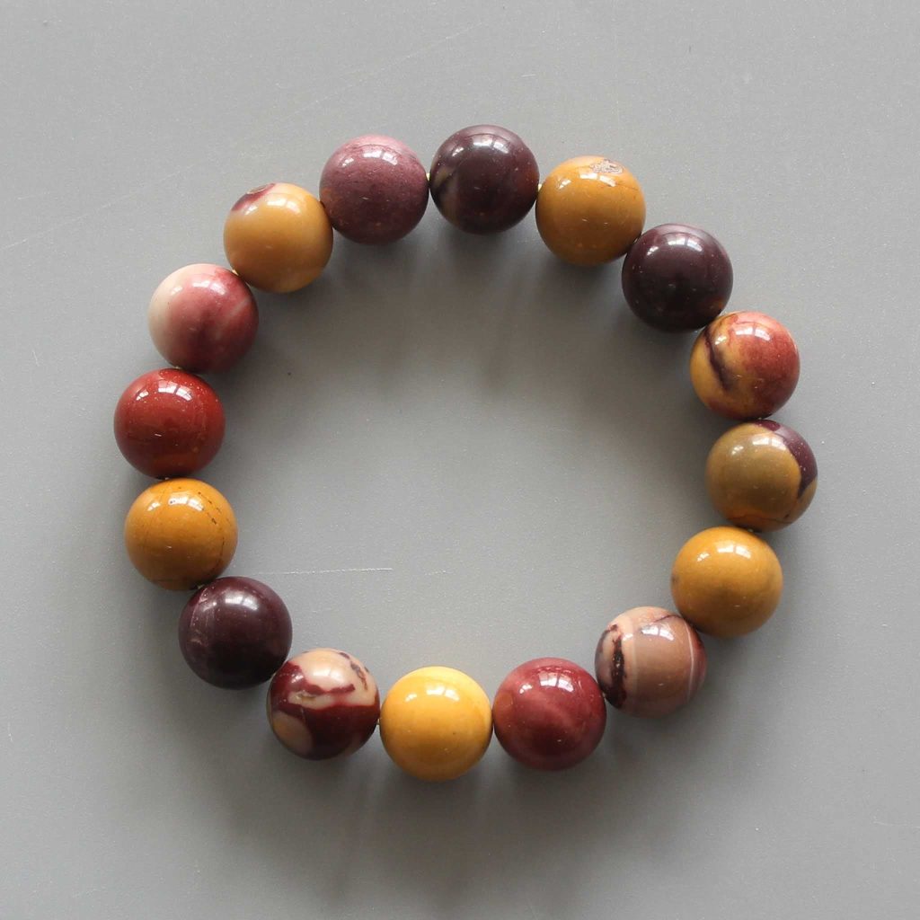 Mookaite Round Bracelet 18cm 12mm A