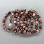 Rhodonite Round Bracelet 18cm 8mm A/B