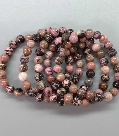 Rhodonite Round Bracelet 18cm 8mm A/B