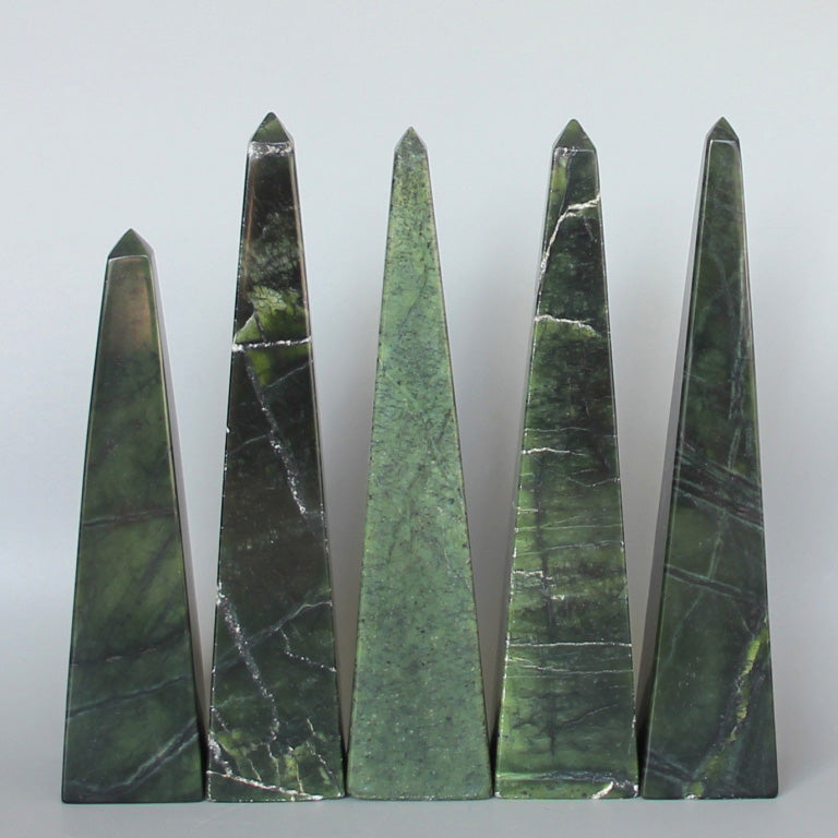 Soft Nephrite Jade Obelisk 3.9-4.3 inch (3.5-4 x 10-15cm) A/B