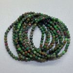 Rubycrosite Faceted Round Bracelet 4mm A/B