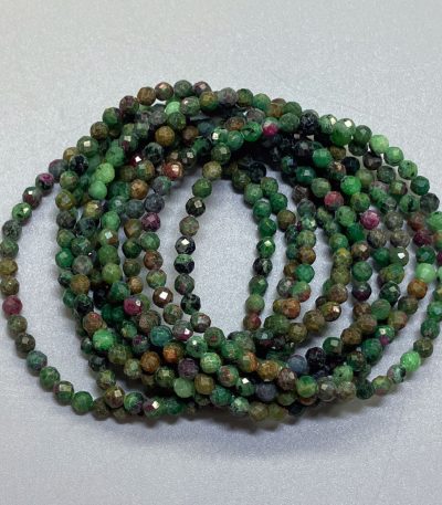 Rubycrosite Faceted Round Bracelet 4mm A/B