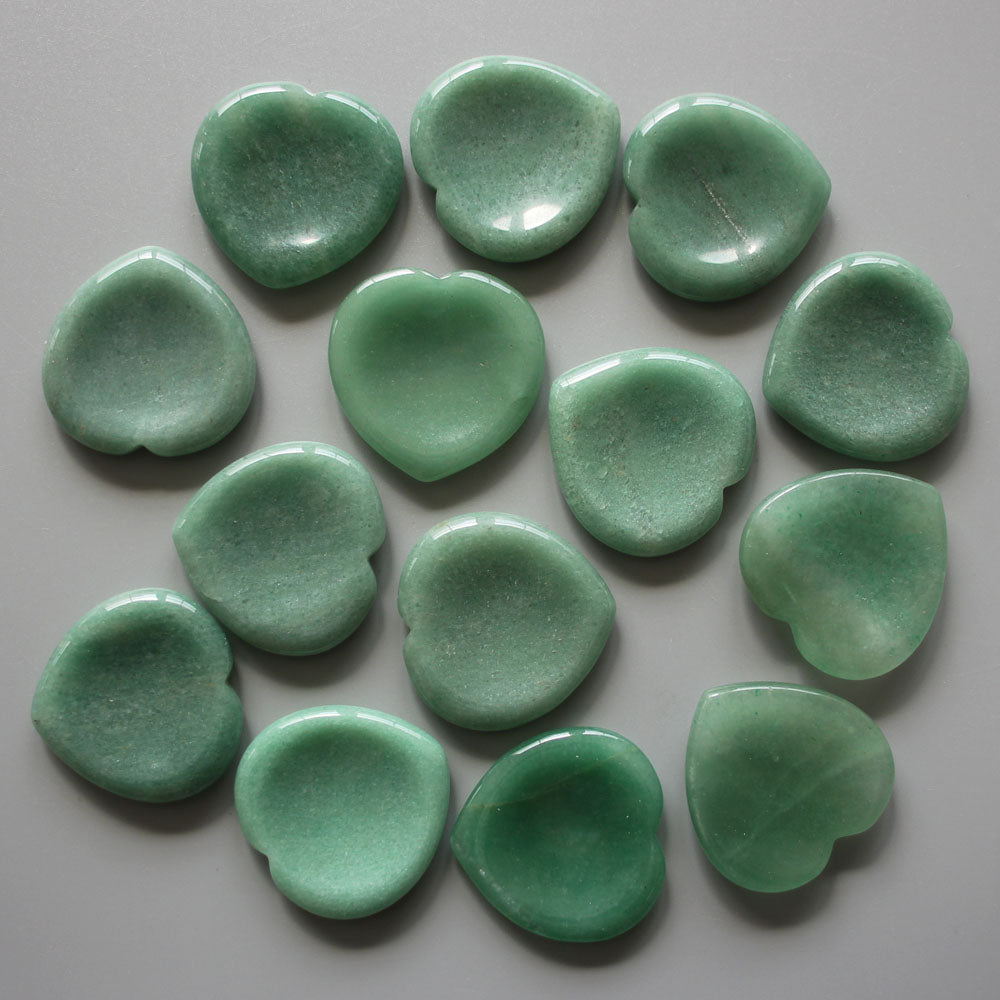 86d2fa87f13c162033767b42eea7247d Green Aventurine Heart Thumb Stone 1.6 inch (0.65 x 4 x 4cm) A
