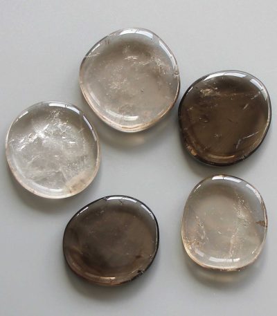Smoky Quartz Smooth Stone 1.6 inch (0.8-1 x 3.5-4.5cm) A/A+