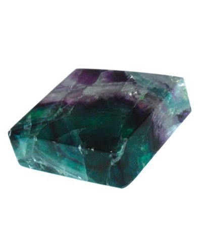 Rainbow Fluorite Square Slice 1.8 inch ( 1.5 x 4.5cm) A/A+