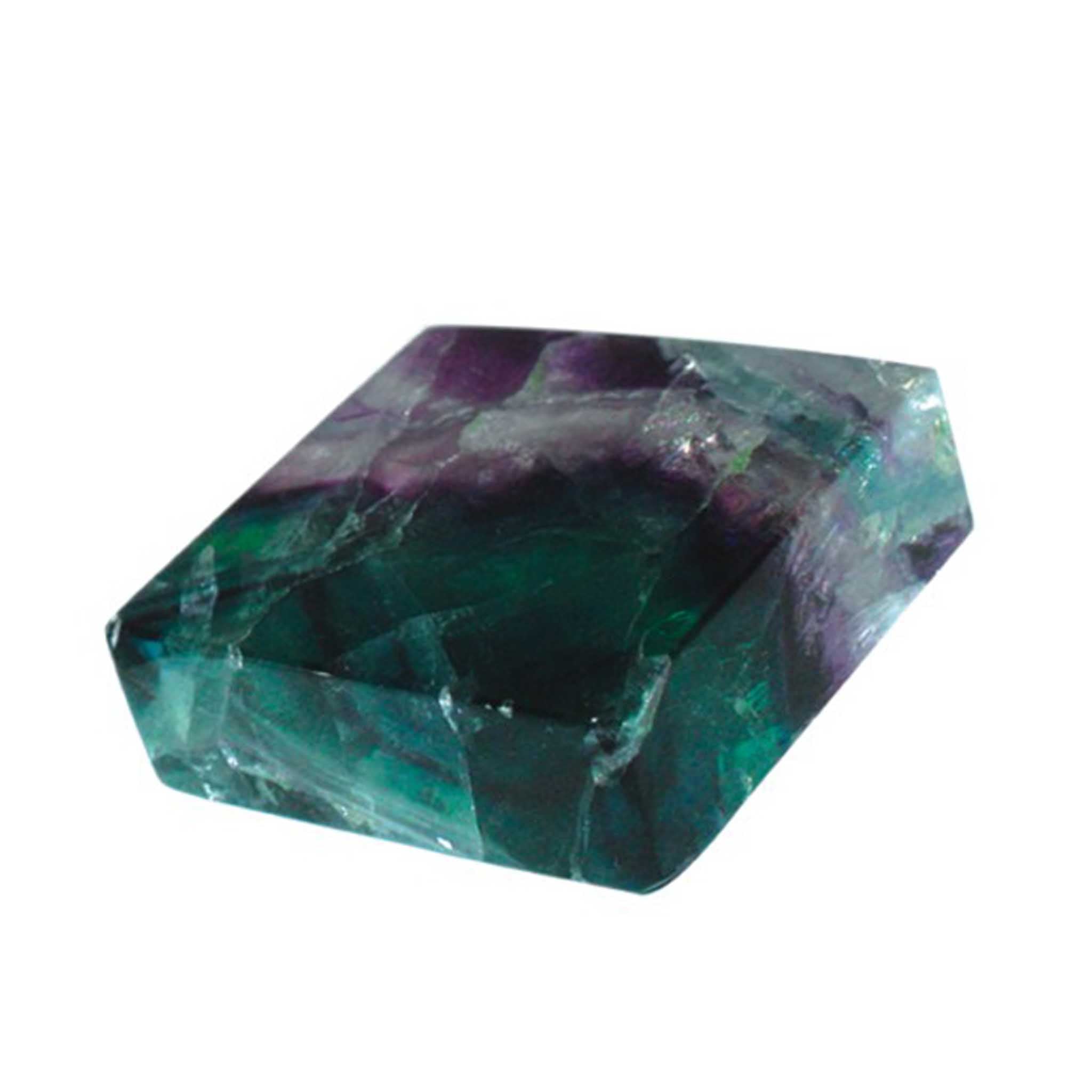 89c2a164bc6f9b097c78abbb899ba672-1 Rainbow Fluorite Square Slice 1.8 inch ( 1.5 x 4.5cm) A/A+