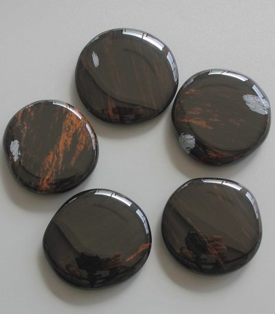Red Obsidian Smooth Stone 1.6 inch (0.8-1 x 3.5-4.5cm) A