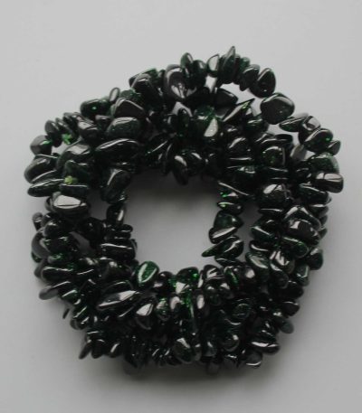 Green Sandstone Chips Bracelet 4/8mm A