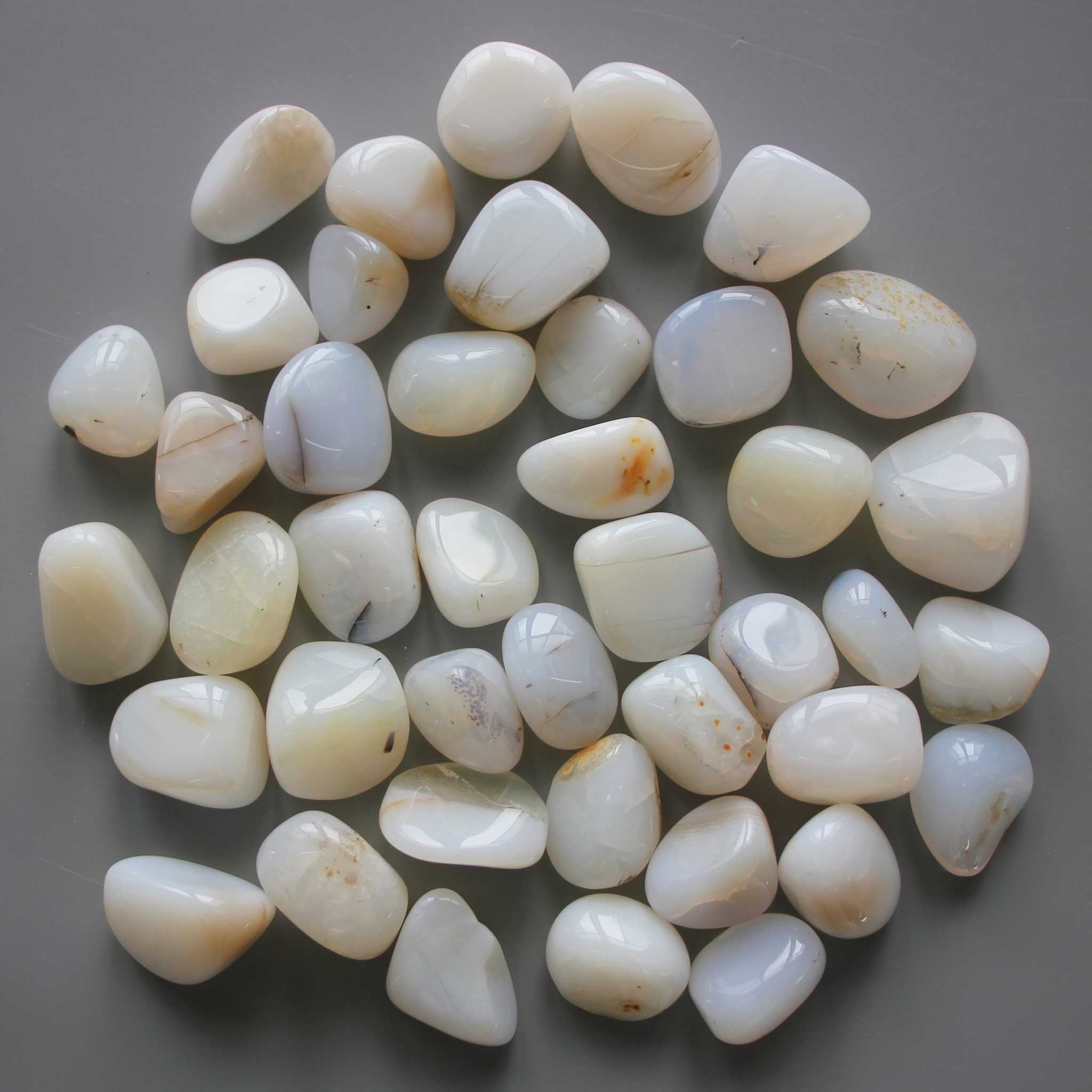 8cdc1c45bc2230e3d8edf04e55a62303-1 White Milky Opal Brazil Tumble Stone 1 inch (2-3cm) A