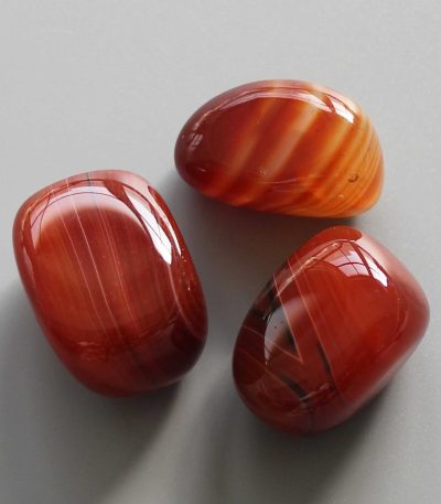 Carnelian With Stripe Tumble Stone 1 inch (2-3cm) A