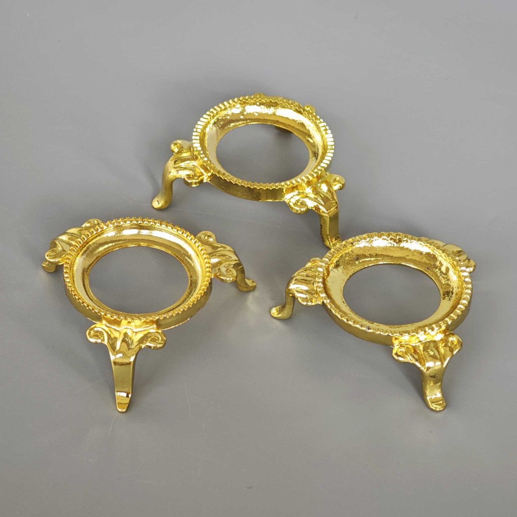 (Stone TBC) Metal Ball Stand Gold 40mm (Grade TBC)